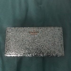 Kate Spade Blue Glitter Sparkly Wallet